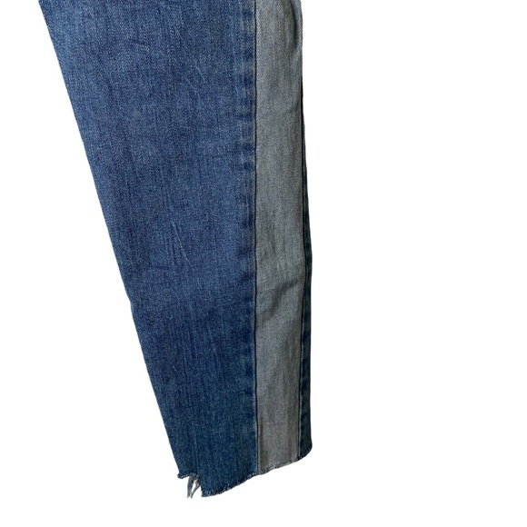 Zara Women Two Toned Premium Denim Collection Crop Ankle Jeans Size 4 - Picture 9 of 12